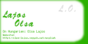 lajos olsa business card